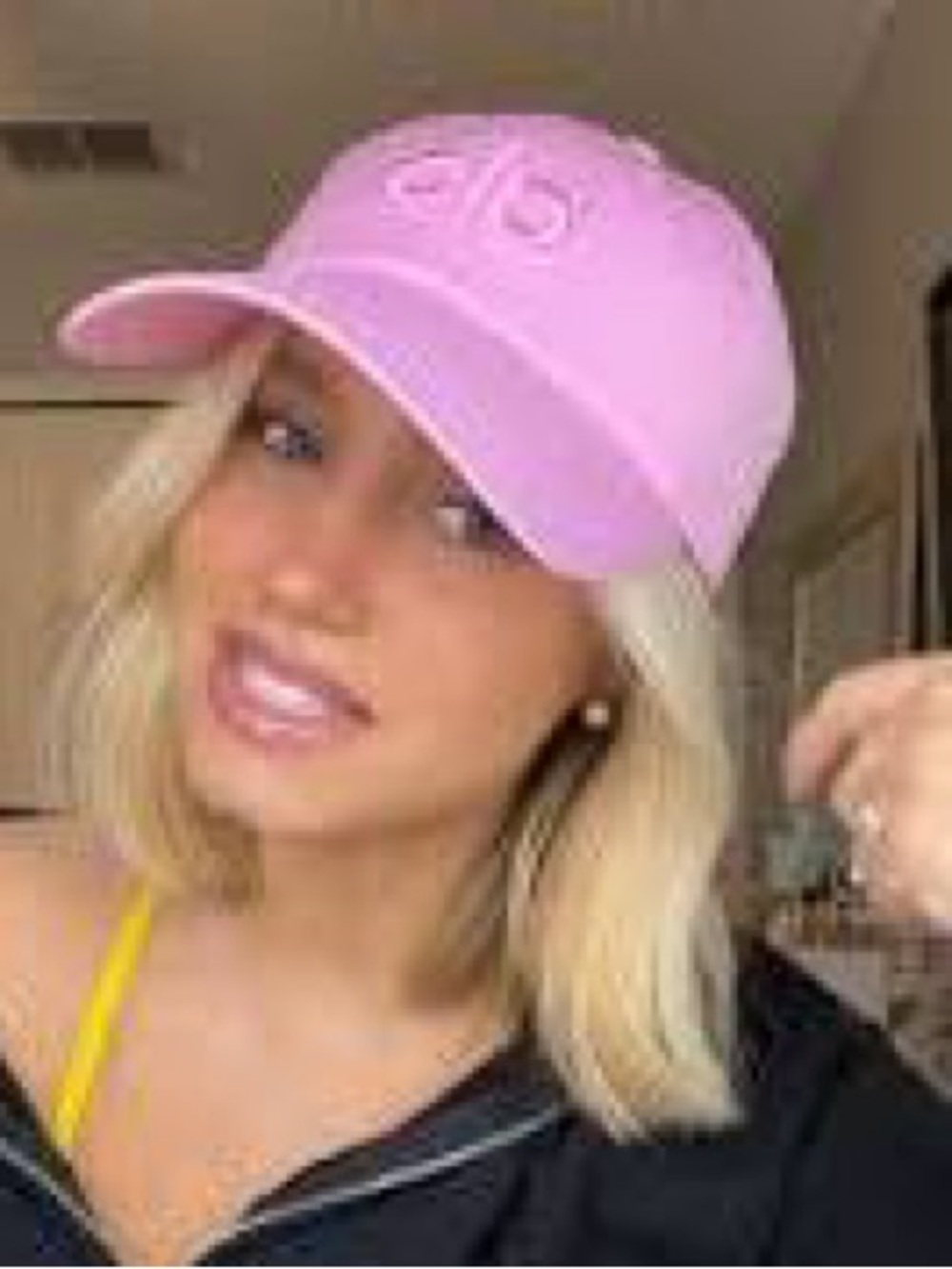 ALO Yoga Embroidered Logo Baseball Cap PINK AND BLACK AVAILABLE NWTS